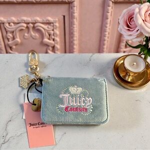 New! Juicy Couture Dream Juicy Dual Sided Card Case – Sage w/ Crystal (NWT)